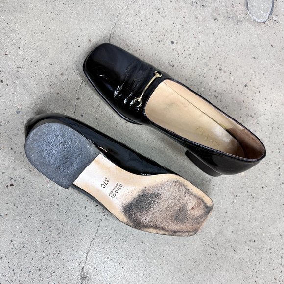 Vintage Gucci Patent Horsebit Loafers - Picture 9 of 11